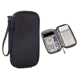 ESTUCHE ORGANIZADOR  DISPOSITIVOS ELECTRÓNICOS IMPERMEABLE NEGRO