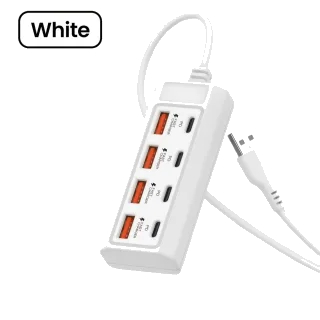 HUB DE CARGA RÁPIDA USB 8 PUERTOS, 4×TIPO-C PD + 4×USB-A