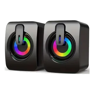 ALTAVOCES USB CON LUZ LED PARA COMPUTADORA DE ESCRITORIO