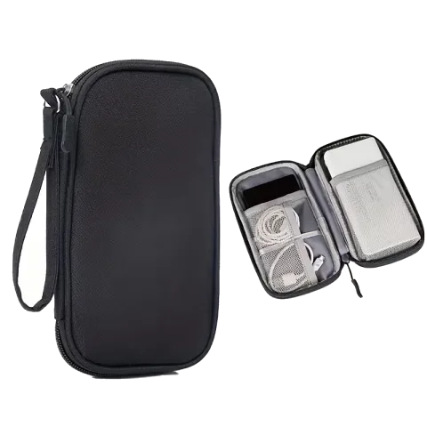 ESTUCHE ORGANIZADOR  DISPOSITIVOS ELECTRÓNICOS IMPERMEABLE NEGRO