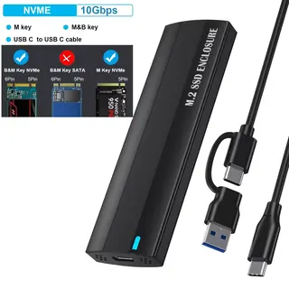 ADAPTADOR SSD M.2 NVME - USB 3.2 GEN 2 (10GBPS)