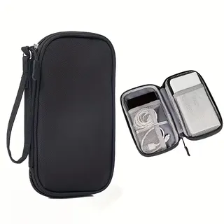 ESTUCHE ORGANIZADOR  DISPOSITIVOS ELECTRÓNICOS IMPERMEABLE NEGRO
