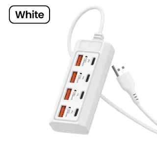 HUB DE CARGA RÁPIDA USB 8 PUERTOS, 4×TIPO-C PD + 4×USB-A