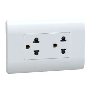 TOMA DOBLE GENESIS BLANCO PUESTA TIERRA MWD60240 - SCHNEIDER