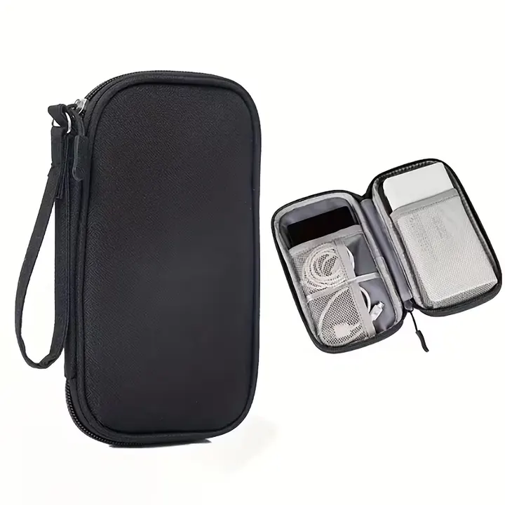 ESTUCHE ORGANIZADOR  DISPOSITIVOS ELECTRÓNICOS IMPERMEABLE NEGRO