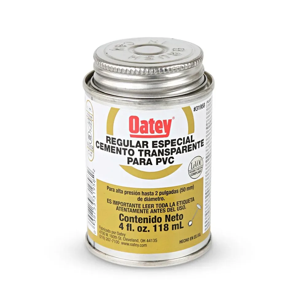 Pegamento PVC regular 4 onz 1/32 31958 CJAX24 - Oatey