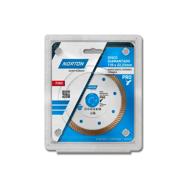 Disco diaman.pro p/ceram. fino/turbo 4 1/2X7/8" CJA10 110X22,23MM - Norton