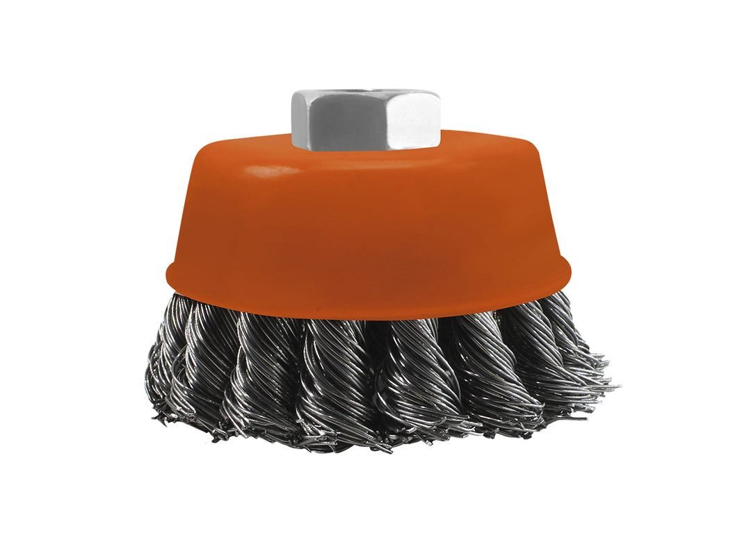 Escobilla copa 3 75MM acero trenzada ASK08904 - Asaki