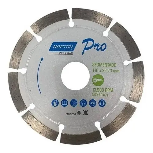 Disco diaman.pro segm 4 1/2X7/8" CJA10 110X22,23MM - Norton