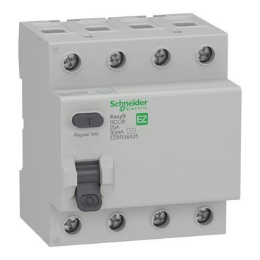 INT.DIFERENCIAL TETRAPOLAR 4X25 A 30MA EZ9R36425 - SCHNEIDER