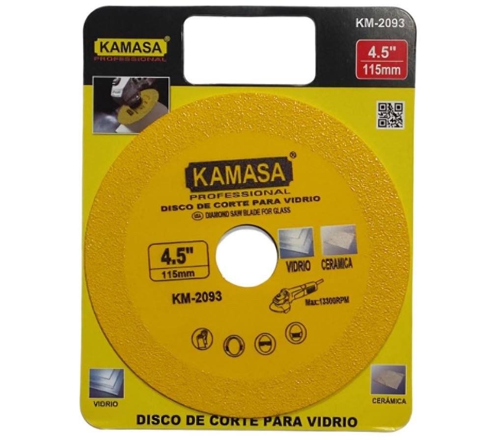 DISCO CORTE P/VIDRIO 4.5 115MM KM2093 - KAMASA