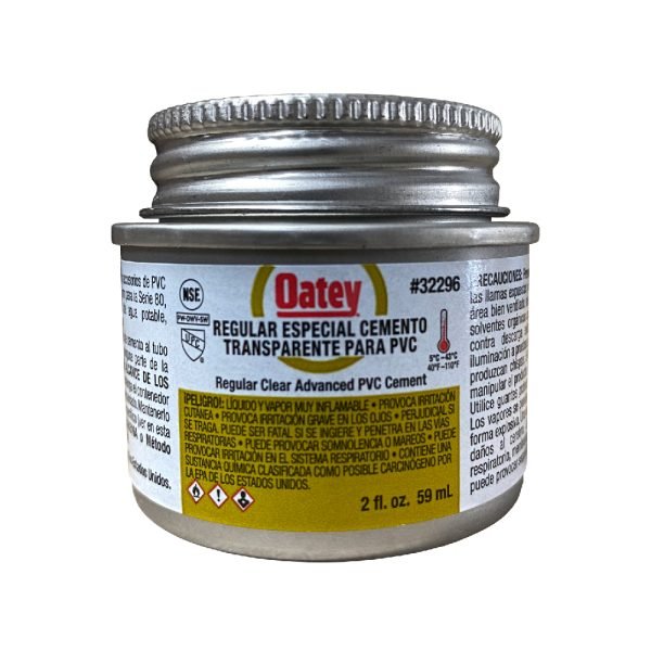 Pegamento PVC regular 2 onz 1/64 32296 CJAX48 - Oatey