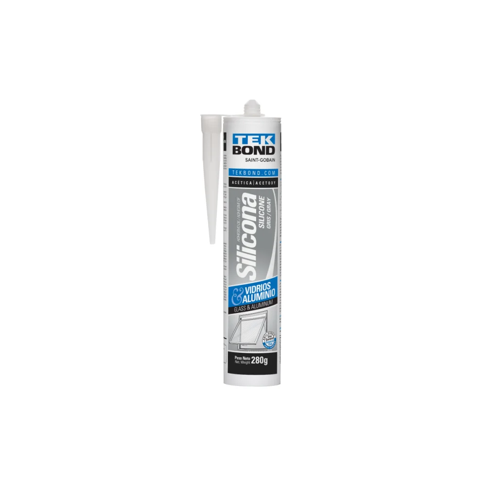 Silic. vidrio alum GRIS.280GR BX12 78072743704 - Tekbond