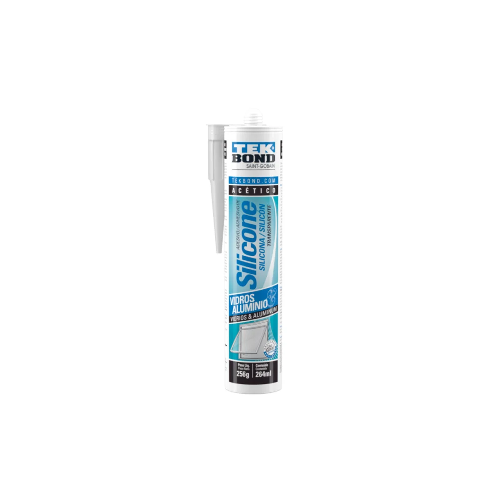 Silic. vidrio alum TRANSP.280GR BX12 78072719248 - Tekbond