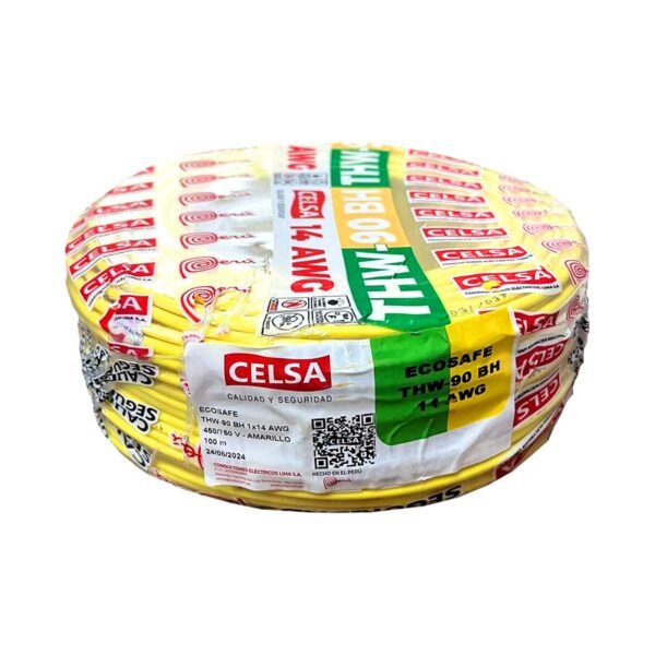 CABLE THW 90 N 14AWG AMARILLO ROLLO X10OMT - CELSA